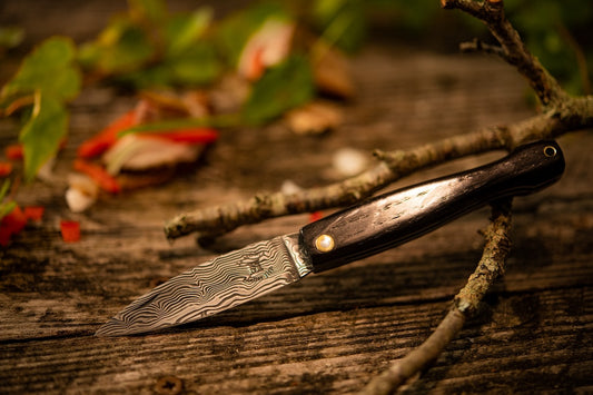 Mini Solid Morta knife Damascus