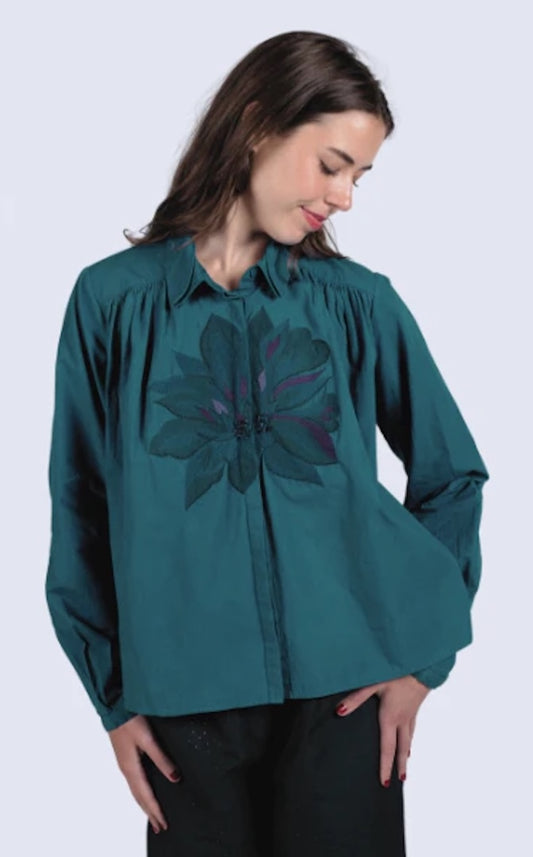 Shirt - Hila Indigo green