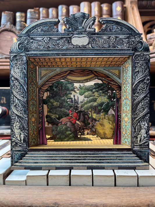 Miniature decorative Theater - "Hunting at Pierrefonds"