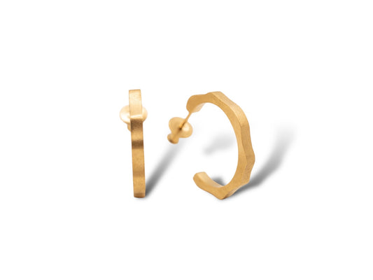 Hoop Earrings Ocean Matte Polished