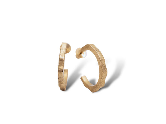 Hoop Earrings Ocean Stripe - Vermeil