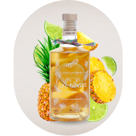 French Rum Punch - Pineapple Flambéed With Lime