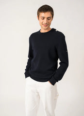 Saint James Plain Jumper with elbow parches - Mondiovision Epic