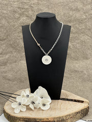 Porcelain locket on Belcher chain