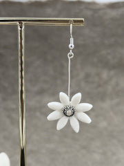 Porcelain earrings Large flower N.1