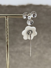 Porcelain earrings Large flower N.2