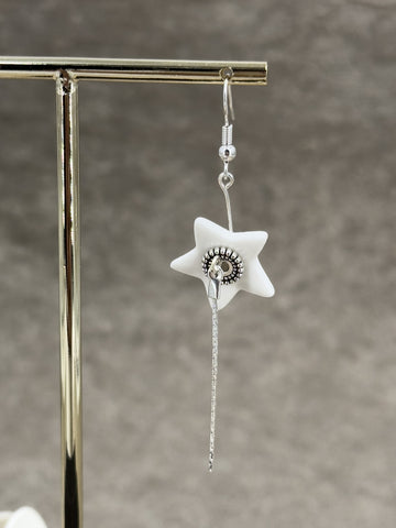 Porcelain earrings Large star
