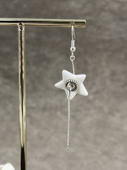 Porcelain earrings Large star
