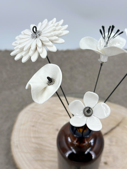 5 Porcelain Flowers Garden - Bouquet No3