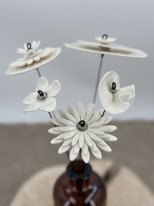 5 Porcelain Flowers Garden - Bouquet No4