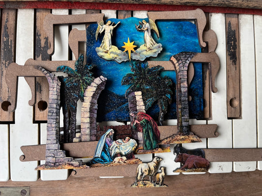 Miniature decorative Theater - "Christmas Nativity"