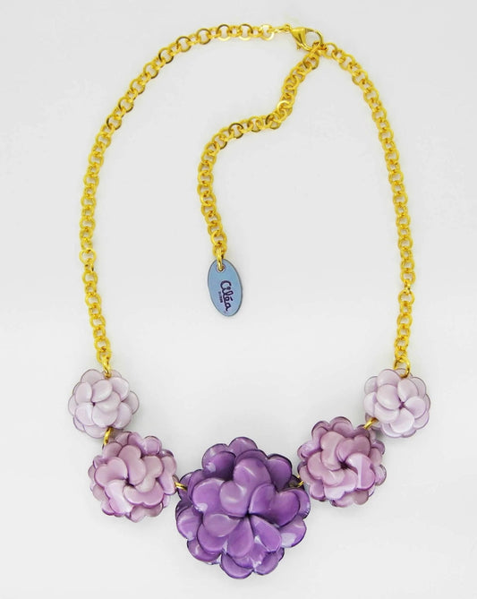 Géranium 5 Flowers Necklace