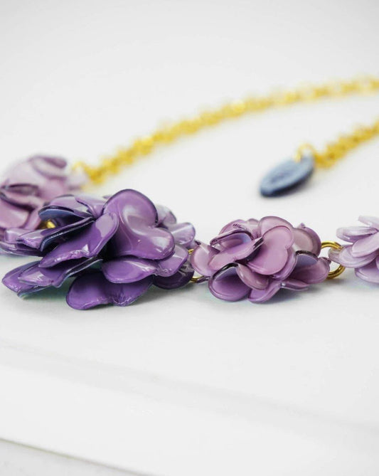 Géranium 5 Flowers Necklace