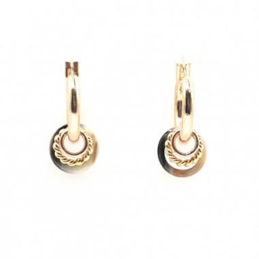gold plated hoop earrings - Théodorette