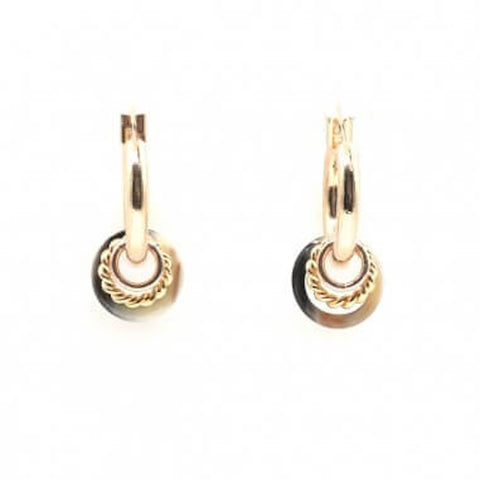 gold plated hoop earrings - Théodorette