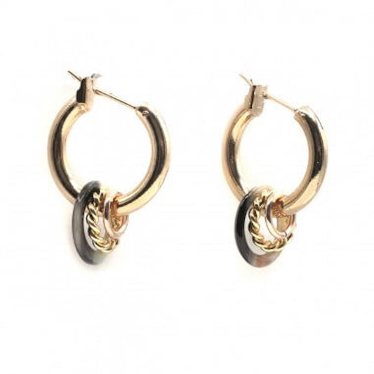 gold plated hoop earrings - Théodorette