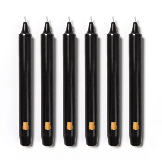 3 Boxes of 6 black Candles
