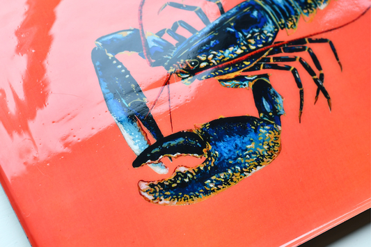 Enamel tray  40X25 cm - Lobster design