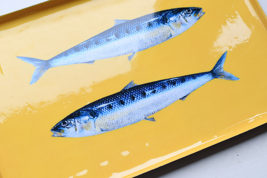 Enamel tray  40X25 cm - Sardine design