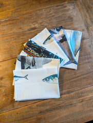 Bests sellers - Set of 4 Napkins - Blue tide design