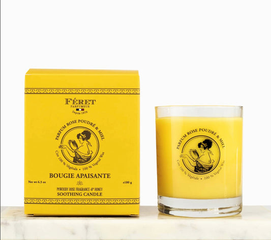 Féret Parfumeur - Soothing Rose Candle, powdery rose & honey