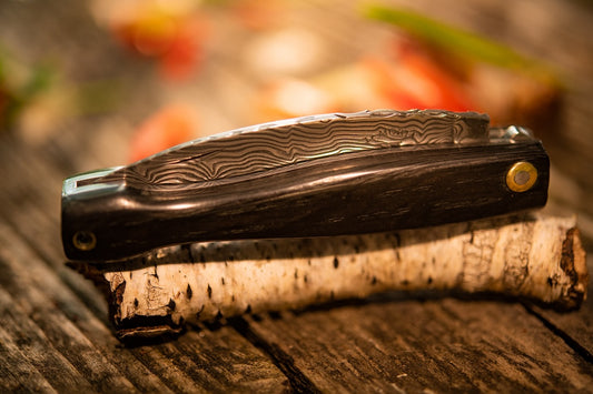 Mini Solid Morta knife Damascus