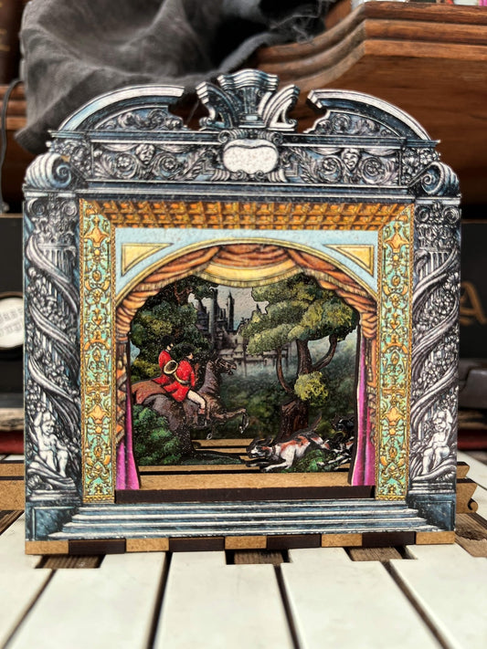 Miniature decorative Theater - "Hunting at Pierrefonds"