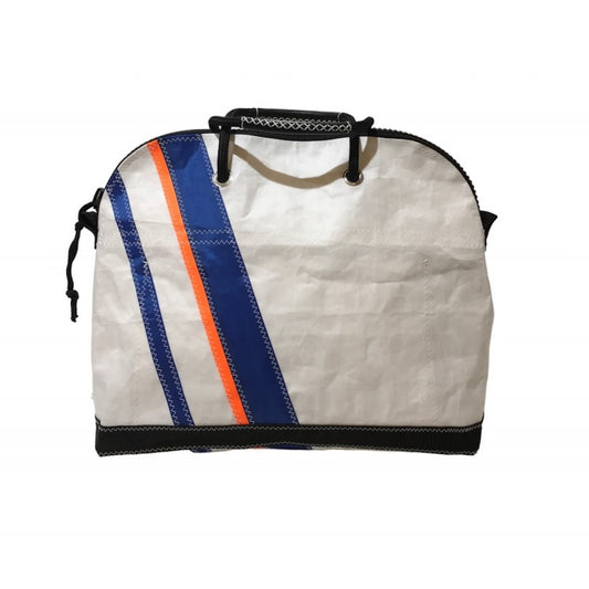 Sail Travel Bag - James Navy Blue And Orange Stripes