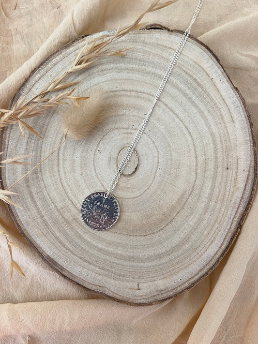 Necklace - "1 Franc" coin