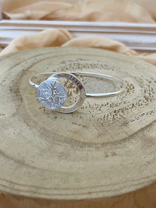 Bangle Bracelet - "Bastille" coin