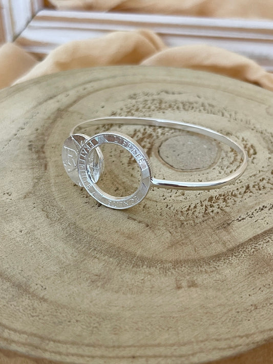 Bangle Bracelet - "Bastille" coin