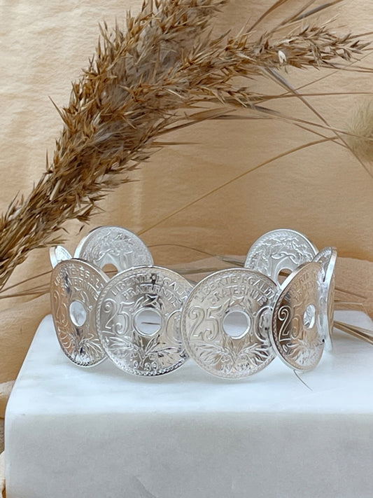 Tiara Bracelet - "25 Cents" Coin