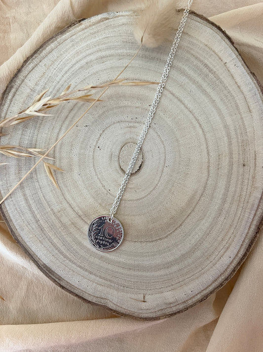 Necklace - "10 Cents" coin