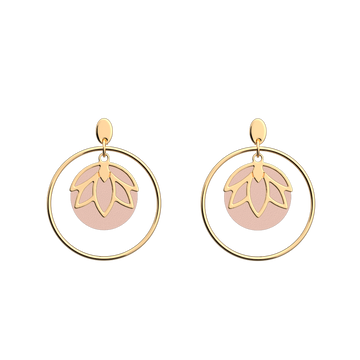 Lotus Collection - Customizable gold plated earrings