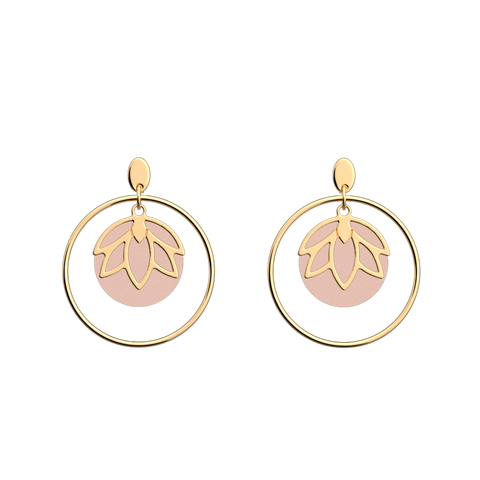 Lotus Collection - Customizable gold plated earrings