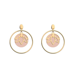 Lotus Collection - Customizable gold plated earrings