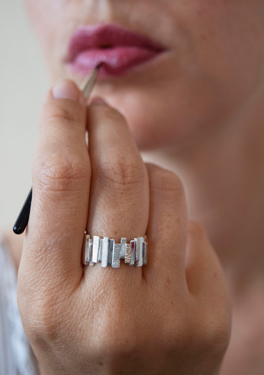 Ring New York - Rhodium-plated Silver