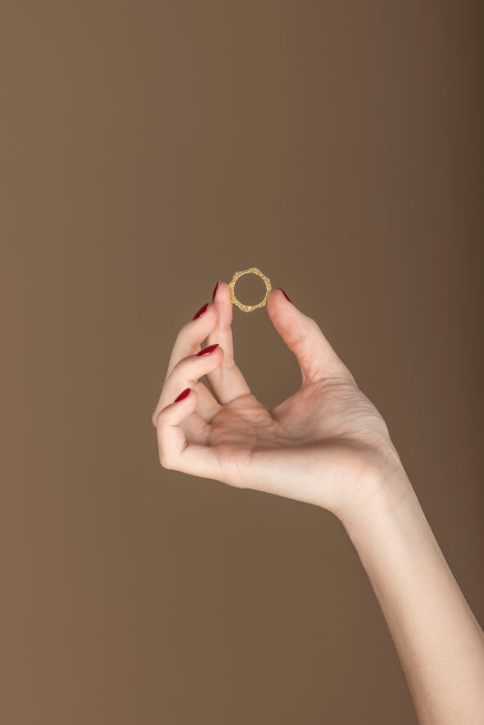 Ring Ocean Hammered - Vermeil
