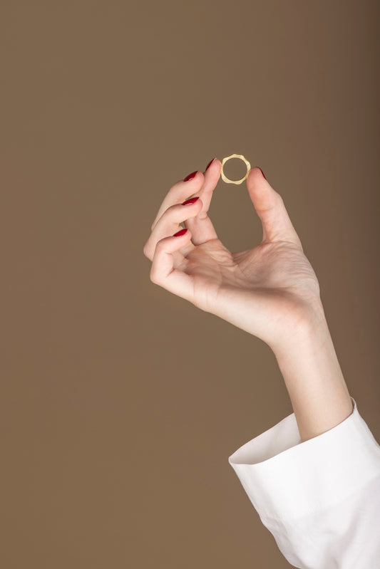 Ring Ocean Matte Polished - Vermeil
