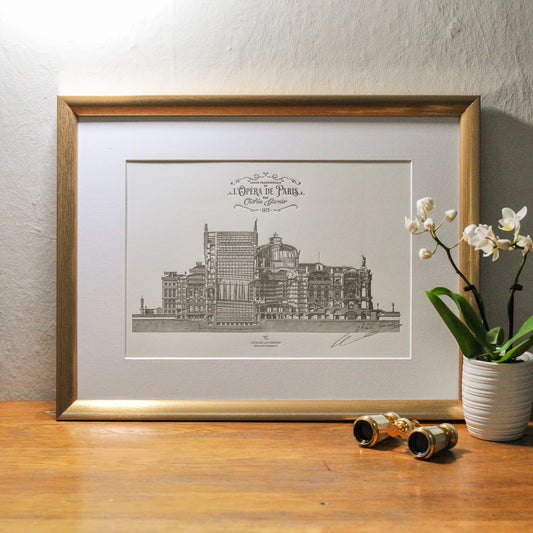 Fine Art Print - Opéra garnier, Coupe transversale
