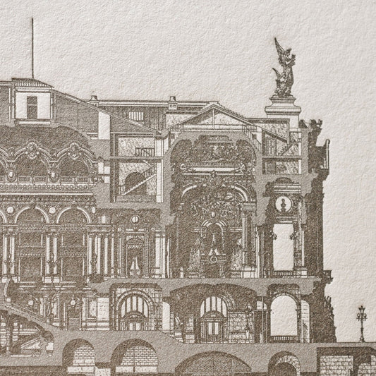 Fine Art Print - Opéra garnier, Coupe transversale