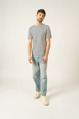 Saint James Short Sleeve Striped Sailor Top - Levant