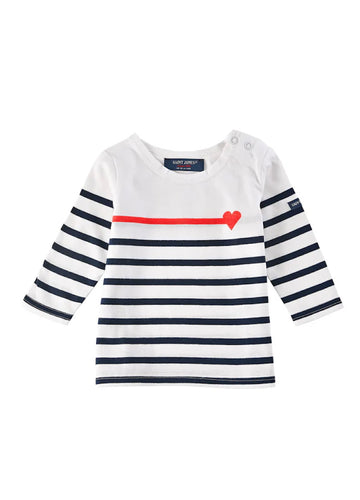Saint James Striped Sailor Heart T-shirt