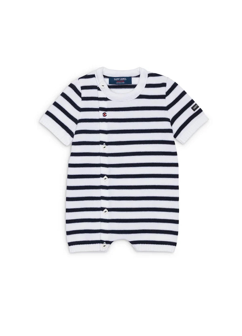 Saint James Striped Sailor Baby Romper