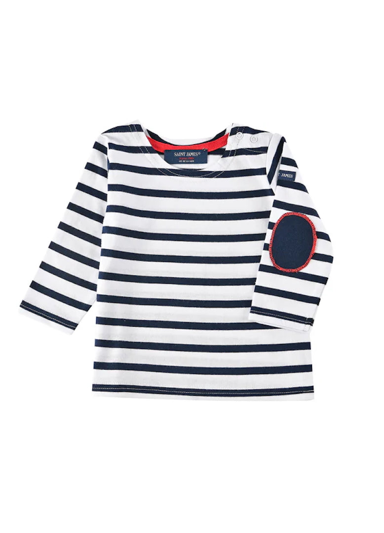 Saint James Striped Sailor elbow pads T-shirt