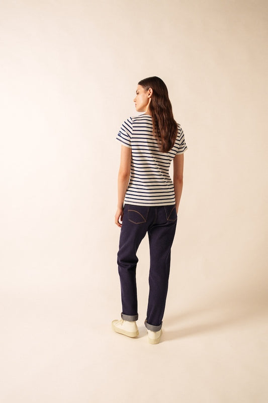 Saint James Short Sleeve Striped Sailor Top - Etrille