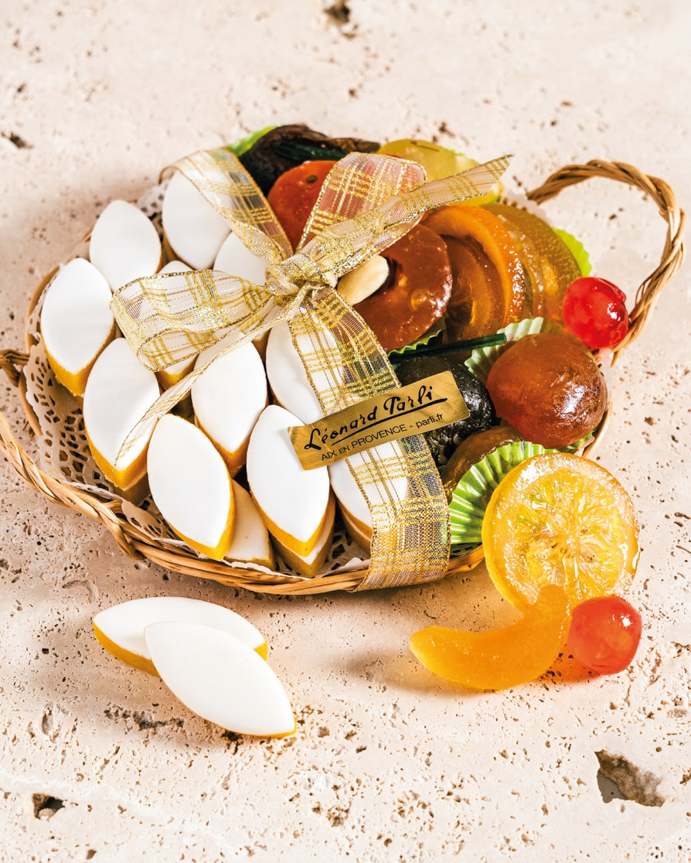 Leonard Parli - Tray of Calissons & Candied Fruits Sorts - 600g