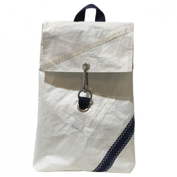 Sail Backpack - Treasure White With Blue Strip