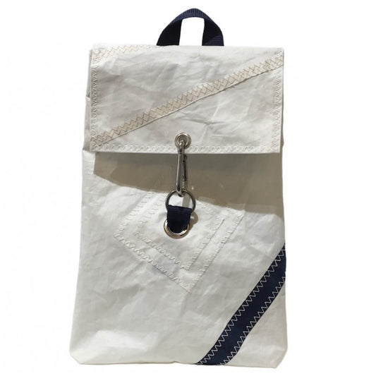 Sail Backpack - Treasure White With Blue Strip