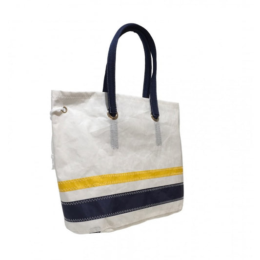 Sail Cabas - Zipped Fastnet Blue and Yellow Stripes